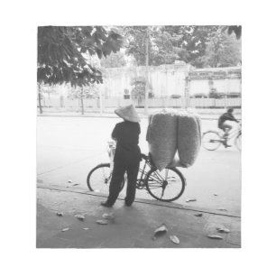 Bloco De Notas Hanoi Vietnã, Mulher de Entrega de Bicicleta (NR)