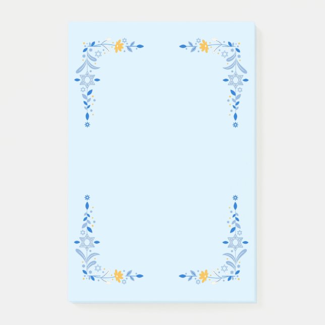 Bloco De Notas Hanukkah Emoldurado (Frente)