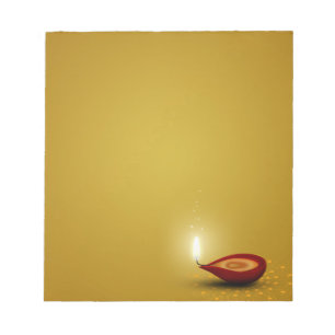 Bloco De Notas Happy Diwali Diya - Notepad