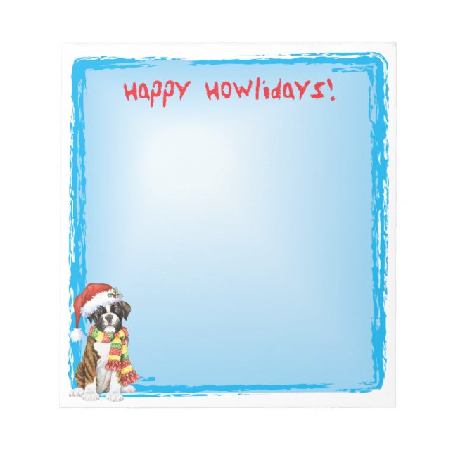 Bloco De Notas Happy Howlidays Boxer (Frente)