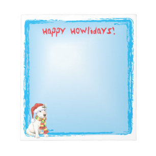 Bloco De Notas Happy Howlidays Bull Terrier