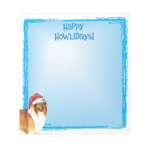 Bloco De Notas Happy Howlidays Collie