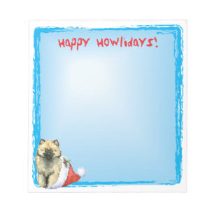 Bloco De Notas Happy Howlidays Keeshond