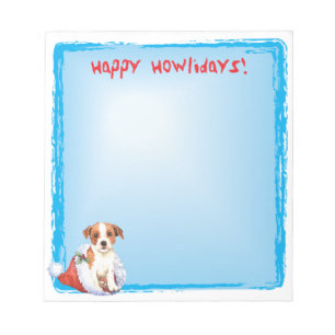 Bloco De Notas Happy Howlidays Parson Russell Terrier