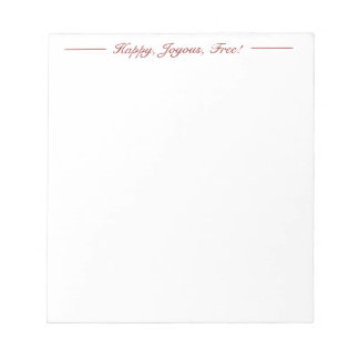 Bloco De Notas Happy, Joyous, Free! Notepad