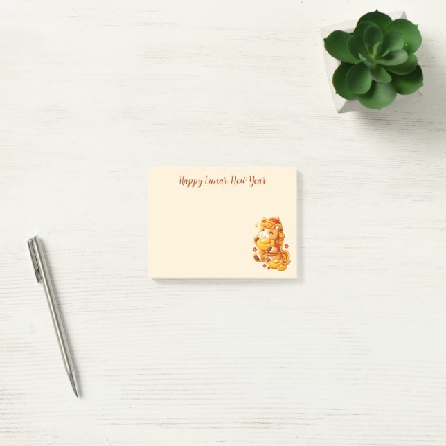 Bloco De Notas Happy Lunar new year horse (Escritótio)