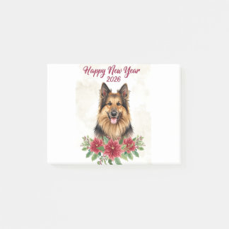 Bloco De Notas Happy New Year 2026 Dog Kids Poster