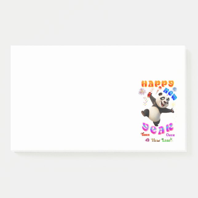 Bloco De Notas Happy New Year Turn Over A New Leaf (Frente)