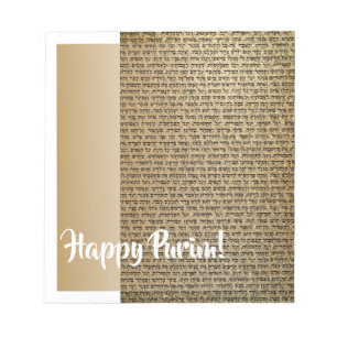 Bloco De Notas Happy Purim Gift Judaica