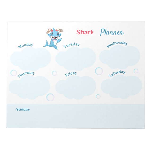 Bloco De Notas Happy Shark Family Planner (Frente)