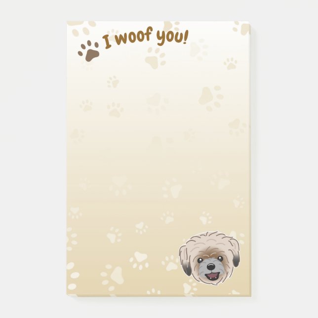 Bloco De Notas Happy Shih Tzu Dog Lover I Wows (Frente)