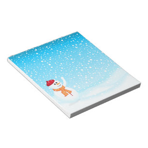 Bloco De Notas Happy Snowman Notepad