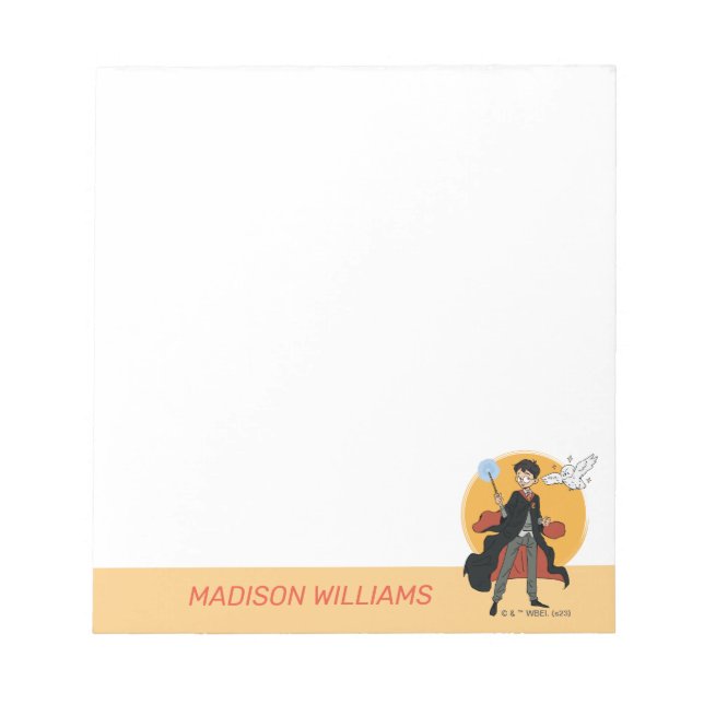 Bloco De Notas HARRY POTTER™ e Hedwig Ilustração (Frente)