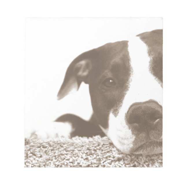 Bloco De Notas hate the deed not the breed friendly pitbull sepia (Frente)