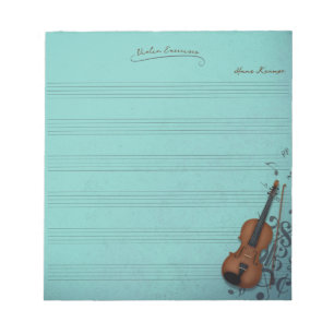 Bloco De Notas Haute Bohème Turquoise Violin Parts & Exercises