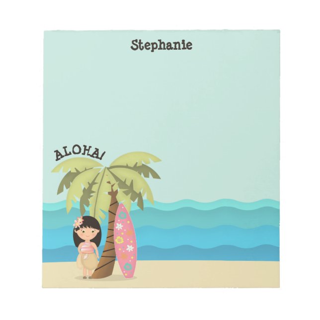 Bloco De Notas Havaiana Surfer Girl (Frente)