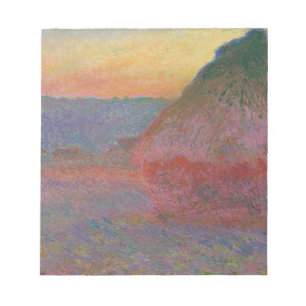 Bloco De Notas Haystacks (por Claude Monet)