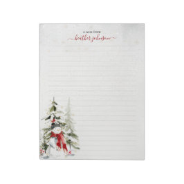 Bloco De Notas Hearthlight Notas Papai Noel de Inverno Personaliz