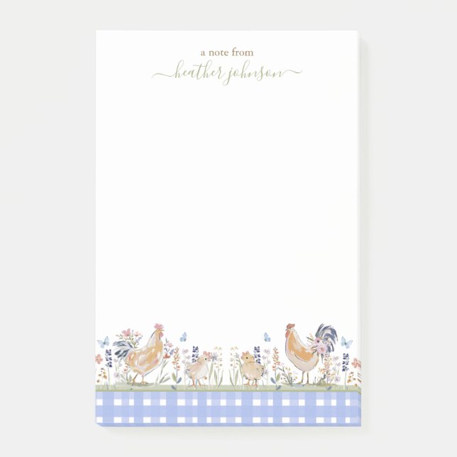 Bloco De Notas Hearthlight Notes Primavera Suave Xadrez Prado (Frente)