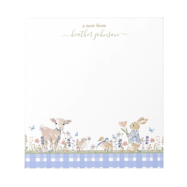 Bloco De Notas Hearthlight Notes Primavera Suave Xadrez Prado (Frente)