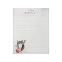 Bloco De Notas Hearthlight Notes Winter Cozy Kitten Personalized