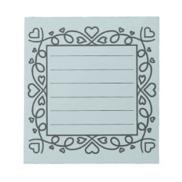Bloco De Notas Hearts Border