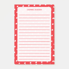 Bloco De Notas Hearts Happy Valentine’s Day Modern Love Pattern