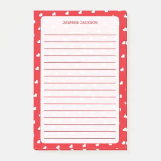Bloco De Notas Hearts Happy Valentine’s Day Modern Love Pattern