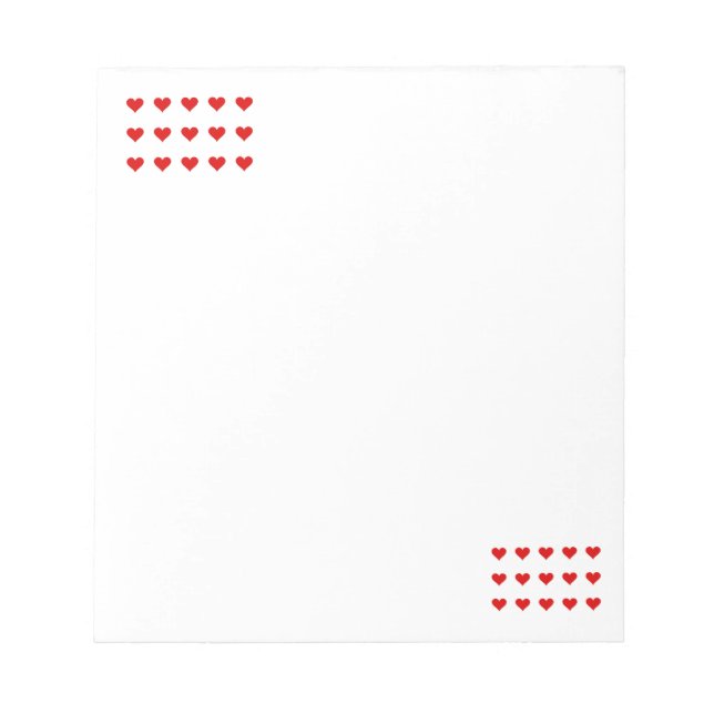 Bloco De Notas Hearts Notepad (Frente)