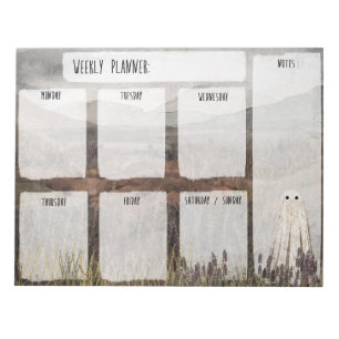 Bloco De Notas Heather Ghost Weekly Planner
