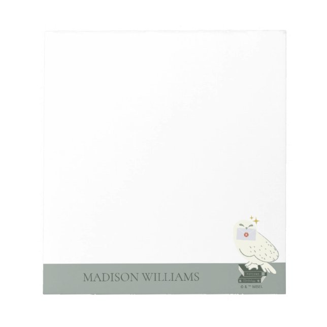 Bloco De Notas Hedwig Com Carta Desenho Caprichoso (Frente)