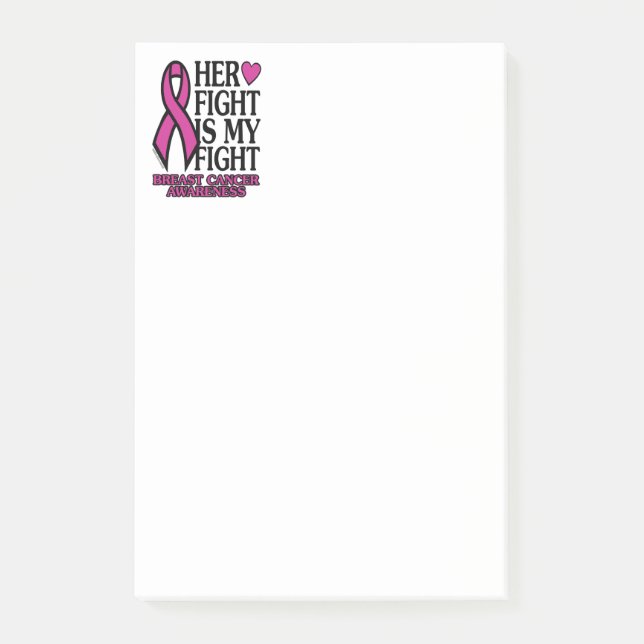 Bloco De Notas Her Fight...Breast Cancer (Frente)