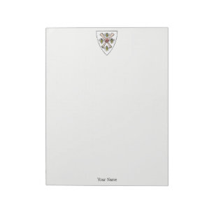 Bloco De Notas Heraldic Vintage 4 Abelhas rolam em blindagem Wt