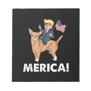 Bloco De Notas Herói Americano do Cão Chihuahua