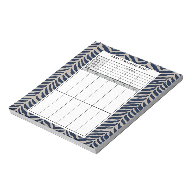 Bloco De Notas Herringbone Bridge Score Pad (Invertido)