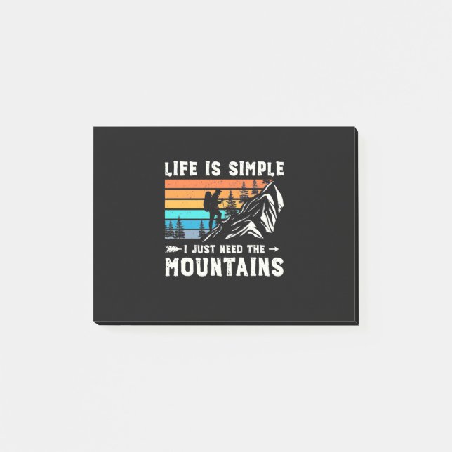 Bloco De Notas Hiker, Preciso Das Montanhas (Frente)