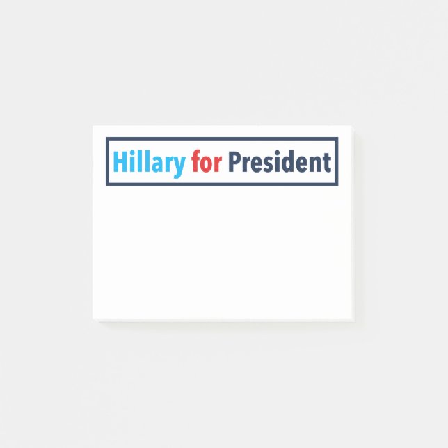 Bloco De Notas Hillary para o presidente (escolha sua própria (Frente)