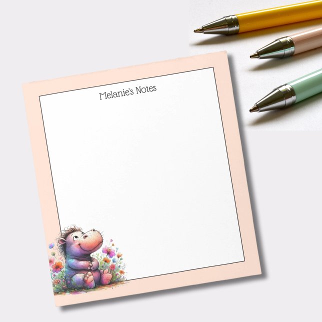 Bloco De Notas Hippo de Cótula d'água (Criador carregado)