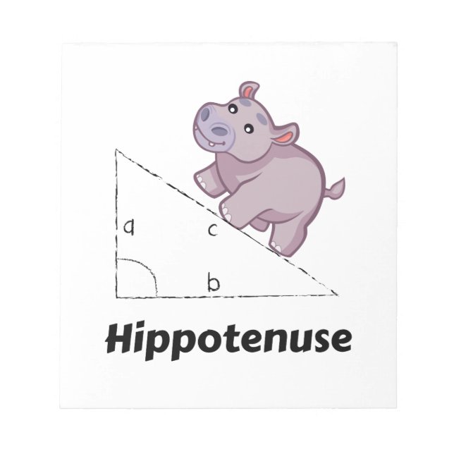 Bloco De Notas Hippotenuse Engraçado Math (Frente)