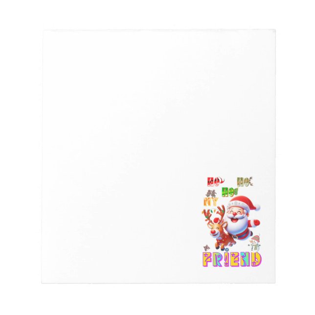 Bloco De Notas Ho Ho Ho Meu Querido Amigo (Frente)