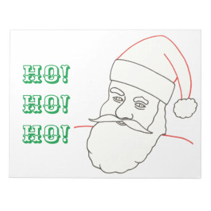 Bloco De Notas Ho! Ho! Ho! Papai noel que colore folhas em blocos