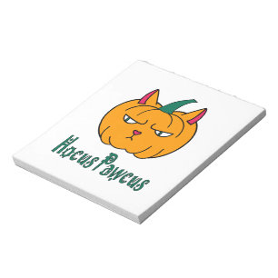 Bloco De Notas Hocus pawcus Halloween abóbora gengibre magia