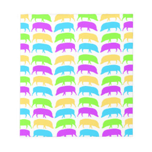 Bloco De Notas Hogs multicoloridos Notepa azul verde-púrpura ama