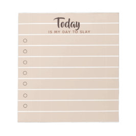 Bloco De Notas Hoje É Meu Dia Para Dominar Lista de Tarefas de Ca