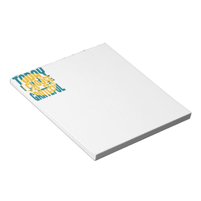 Bloco De Notas Hoje eu escolho ser grata (Inclinado)