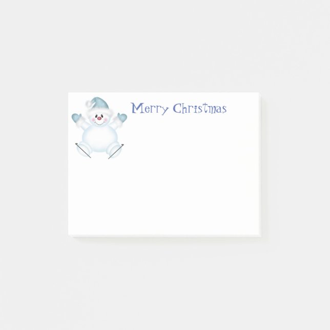 Bloco De Notas Holiday Poste o Notes-Snowman (Frente)