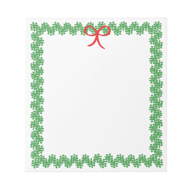 Bloco De Notas Holiday Wreath Notepad (Frente)