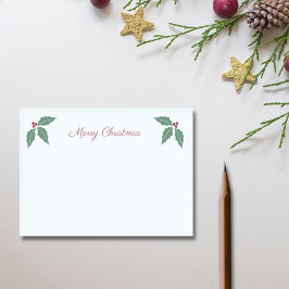Bloco De Notas Holly e Feliz Natal