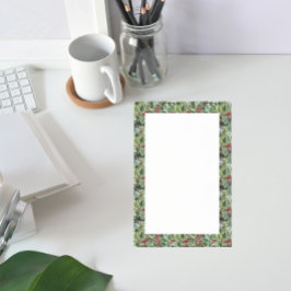 Bloco De Notas Holly Leaves e Red Berries Feriado
