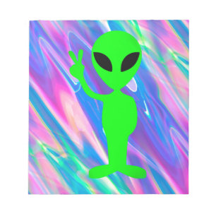Bloco De Notas holograma de alienígena